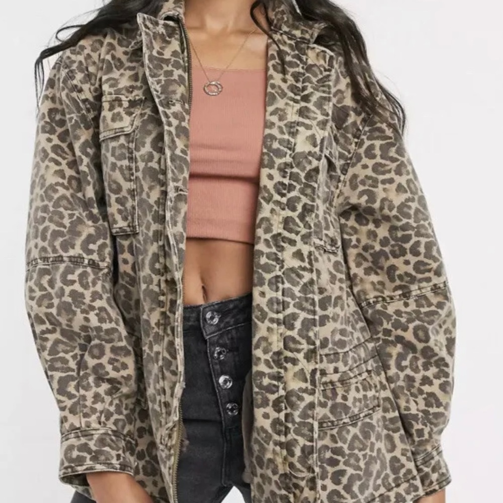 Free People Leopard Jacket
